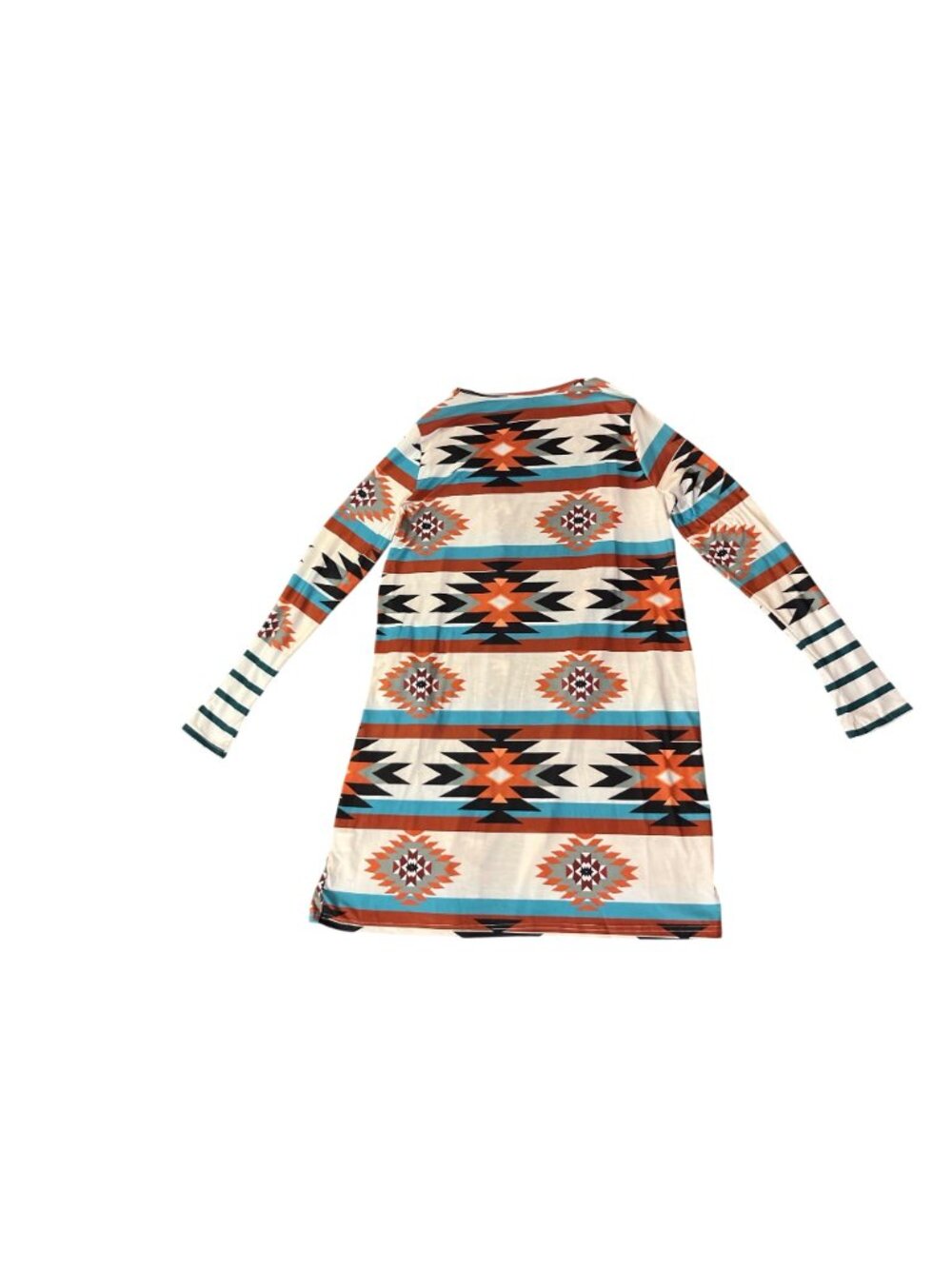 Women’s XXL Tribal Aztec Geometric Open Front Long Duster Used - Picture 4 of 12